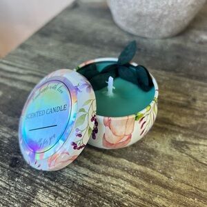 Aromatherapy Floral Scented Candle - Teal